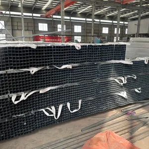 ASTM A500 Hollow Section Galvanized Welded 50*50mm Black Tube A36 Mild Steel Profile Ms Rectangular Tube and Square Pipe thumbnail-2