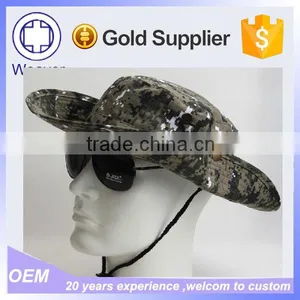 Custom Blue Camo Fishing Hats For Men / Wholesale Bucket Hat With String thumbnail-1