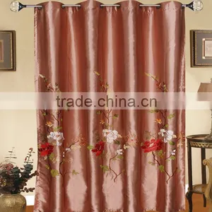 FAUX SILK EMB CURTAIN thumbnail-1