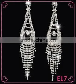 Wholesale Fashion Rhinestone Bridal Earrings With Tassels Stud Earring thumbnail-1
