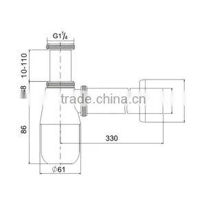 (J283-A)China Supplier Sink Traps Drain Trap Brass Siphon thumbnail-2