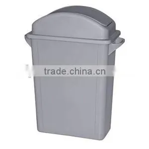 65L Plastic Trash Can With Lid Indoor Waste Bin Slim Jim Bin thumbnail-1