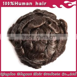 2015 Elegant Hair New Arrival Hot Sale Top Quality 100% Indian Remy Hair Cheap Toupee for Men thumbnail-1