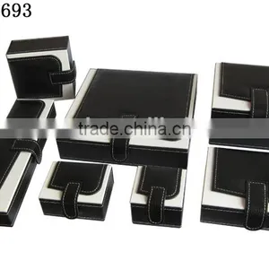 Fashion PU Leather Paper Watch Box With Black Velvet Insert Manufacturers China P1693W thumbnail-2