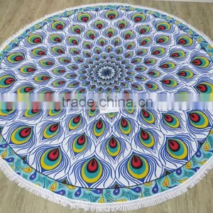 Mandala Round Beach Towel thumbnail-5