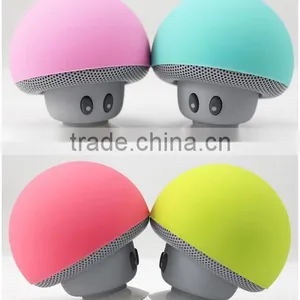 Cartoon Mushroom Head Sucker Mini Portable Bluetooth Speaker Phone Tablet Bracket Outdoor Small Acoustics For Samsung Iphone HTC thumbnail-1
