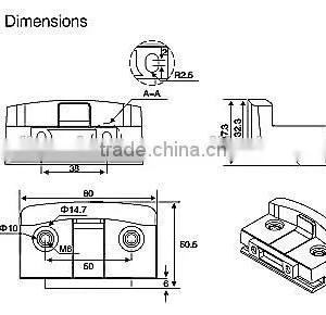 SKG-01S One Side Sliding Glass Door Lock for South American thumbnail-2