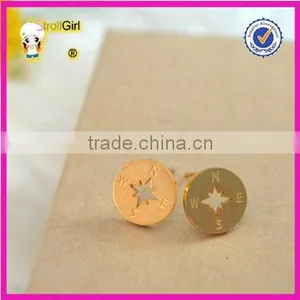 Mini Compass Shape Personality 925 Sterling Silver Earring thumbnail-1