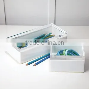 Customized Colorful Acrylic Box With Clear Lid thumbnail-1