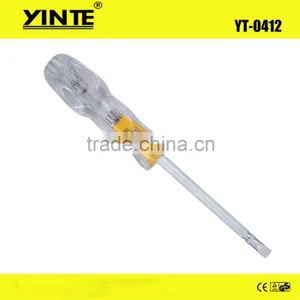 China Manufacture Hot Sell AC100-500V Acrylic Crystal Handle and 6150 CR-- V Tool Rod Screwdriver Type Voltage Tester thumbnail-1