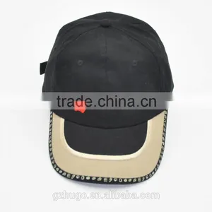 High Quality Classic Style Casual Outdoor Sport Black Colour Curve Custom Promotional Men Cap thumbnail-3