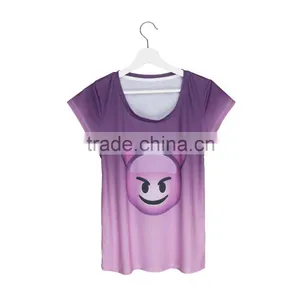 OEM New Arrived 3D Print Latest Custom T Shirt Designs for Girls China Suppliers thumbnail-1