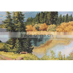 PLUS 100% Cotton Jacquard Woven Fabric Wall Hanging Gobelin Tapestry thumbnail-2