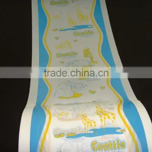 2 Color Print Breathable PE Film for Baby Diapers Material thumbnail-2