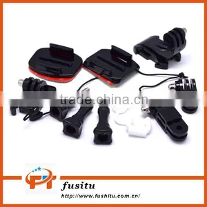 Grab Bag of Mounts Kit J-Hook Buckle Thumb Knob Pivot Arm Flat Curved Adhesive Mounts For GoPro Hero 2 3 3+ 4 thumbnail-1