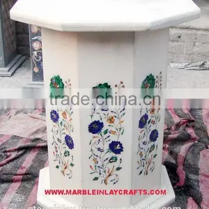 Handmade Marble Inlay Dining Table Base thumbnail-1