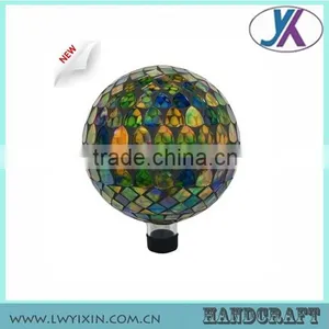 2016 Newest 10 Inches Mosaic Murano Glass Gazing Solar Garden Ball thumbnail-1