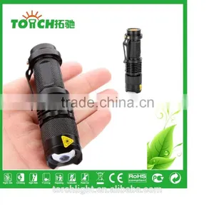 Super Waterproof Mini Led Flashlight Cre e Q5 Fouce Zoomable Mini Pocket Led Lamp 1*14500/AA Battary for Outdoor Hiking thumbnail-4