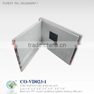 Newest and Hot Sale 2.4"LCD Video Greeting Card as Invitation Cards thumbnail-1