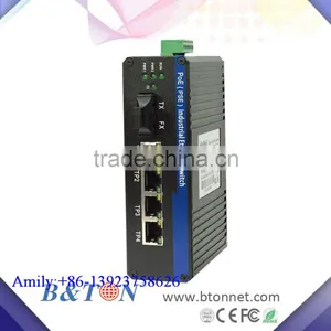 1Fiber to 4 RJ45 Port 10/100M Unmanaged Industrial Optical Fiber PoE Switch thumbnail-1