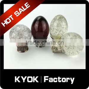Experienced Curtain Rod Supplier KYOK Factory, Good Price Wholesale Curtain Rod Accessory, Coffee Resin Finial Aluminum Bracket thumbnail-2