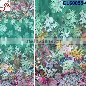 CL60055 New Arrive Good Quality African Tulle French Lace With Stones,shinning Beads French Lace thumbnail-1