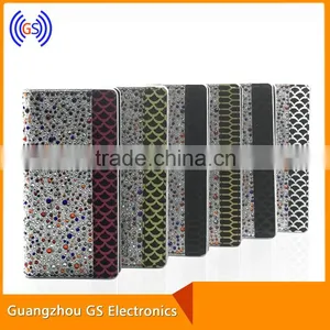 PU Leather Case With Rhinestone Customized Flip Case For Samsung Galaxy S6 Edge thumbnail-1