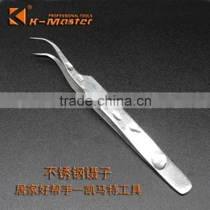 K-Master Long Nose Bent Nose Tweezers Precision Stainless Steel thumbnail-3