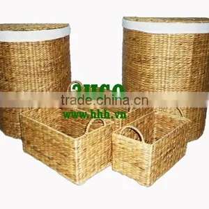 2015 New Product Water Hyacinth Hamper for Home Decoration and Furniture thumbnail-1