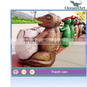 Useful Fiberglass Dinosaur Trash Can thumbnail-1