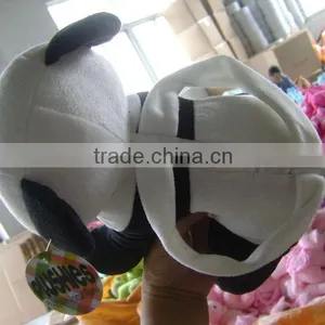 30cm Promotional Customzied Stuffed Black/white Plush Panda Animal Shape Handbag Toy With Handgrip thumbnail-1