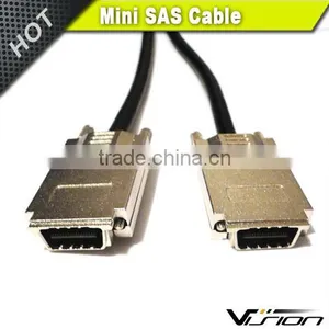 2m Zinc Alloy External CX4 Mini SAS SFF-8470 to SFF-8470 Infiniband Cable With Thumbscrews thumbnail-3