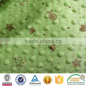 2016 Fashion Design SGS Checked Skin-friendly Print Polyester Minky Dot Apparel Fabric thumbnail-1