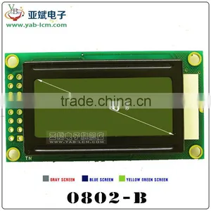 8*2 Character Lcd Module for Instrument and Meter Yellow Green Led and Black Words 8x2 Lcd Display thumbnail-5