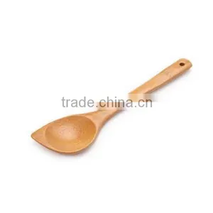 Bamboo Wood Slotted Mixing Scoop Spoon thumbnail-1
