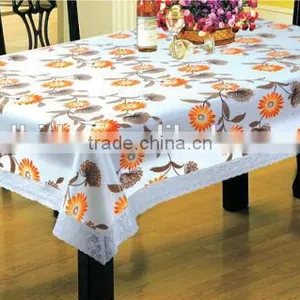 Anti-slip Table Cloth, Material EVA, 137*183cm Flower Printed Table Cover thumbnail-1