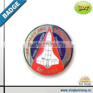 Rocket Round Marine Metal Badges thumbnail-1