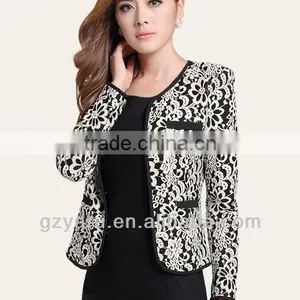 Fashion Lace Long Sleeve Jacket Woman thumbnail-1