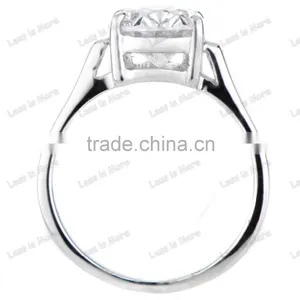 Fashion Pure Silver Oval Cut Diamond Engagement Ring thumbnail-4