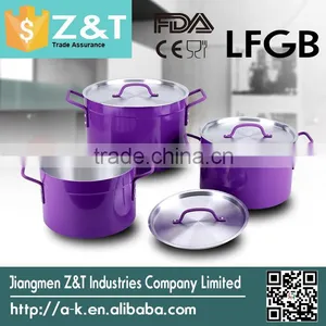 Colorful New Item Hot Sale Satin Cooking Pots for Sale Camping Pot Set Cooking Sets thumbnail-3