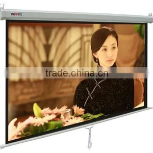 4:3 120" Manual Pull Down Projector Screen thumbnail-1