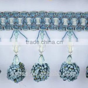 Wholesale Curtain Fringe Trimmings for Decorative,beaded Tassels and Pom Poms thumbnail-1