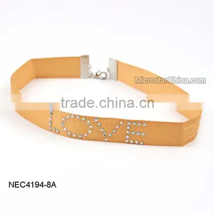 2016 New Design Fashion Ribbon Adjustable Choker Necklace thumbnail-1