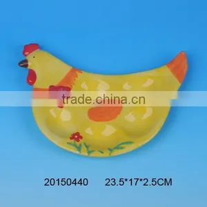 Ceramic Chicken Egg Holder Plate thumbnail-1
