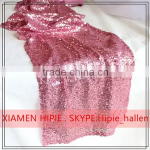 100% Polyester 3D Sequin Hand Embroidered Sequin Table Runner thumbnail-1