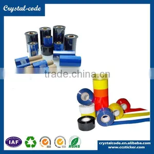 High Quaility Black Color Barcode Printer Machine Used Wax Base Ribbon thumbnail-1