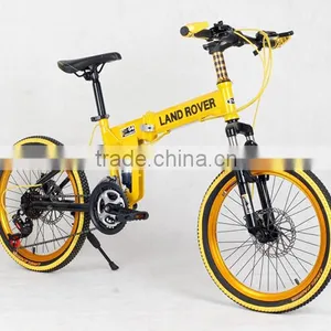 20-inch Folding Mountain Bike 21 Speed High-carbon Steel Full Suspension Folding Bike thumbnail-4