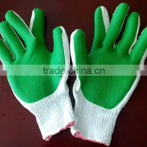 Cotton Coated Green Latex Gloves thumbnail-1