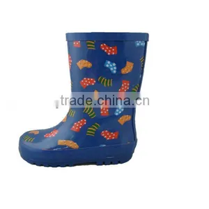 Kids Colorful Socks Printing Funky Rain Boots thumbnail-1