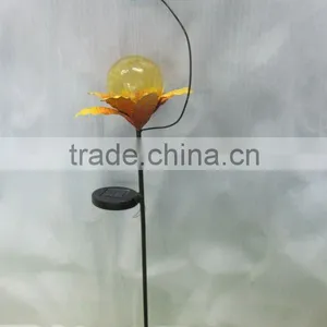 Wholesale Decorative Handmade Metal Solar Flower Lights With Butterfly for Garden Decoration thumbnail-1
